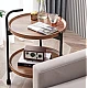 Masa rotunda de cafea pentru living cu roti design nordic 40 x 40 x 65cm Masa rotunda de cafea pentru living cu roti design nordic 40 x 40 x 65cm