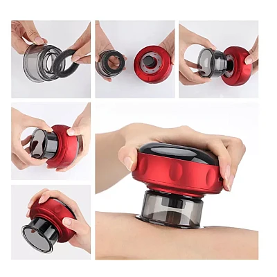 Aparat vacuum electric Terapie prin ventuze masaj si incalzire 2 niveluri de presiune Aparat vacuum electric Terapie prin ventuze masaj si incalzire 2 niveluri de presiune