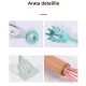 Set 12 ustensile de bucatarie Lemn/Silicon Roz