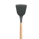 Set 12 ustensile de bucatarie Lemn/Silicon Gri Inchis