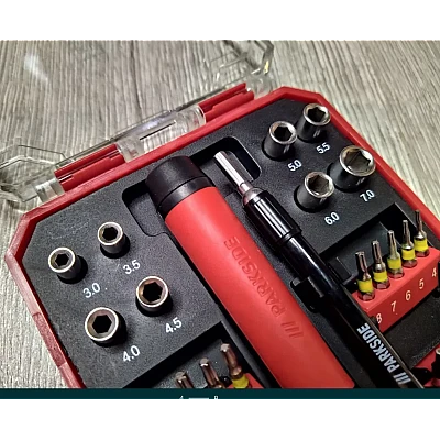 Set Surulenita profesionala de Precizie Parkside cu 40 Piese Set Surulenita profesionala de Precizie Parkside cu 40 Piese