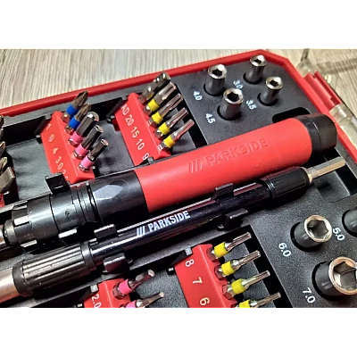 Set Surulenita profesionala de Precizie Parkside cu 40 Piese Set Surulenita profesionala de Precizie Parkside cu 40 Piese