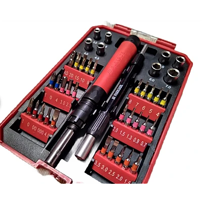 Set Surulenita profesionala de Precizie Parkside cu 40 Piese Set Surulenita profesionala de Precizie Parkside cu 40 Piese