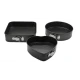 Set 3 tavi de prajituri cu baza detasabila si forme diferite 24/26/28 CM