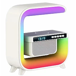 Boxa bluetooth LED cu incarcator wireless si ceas HM G3