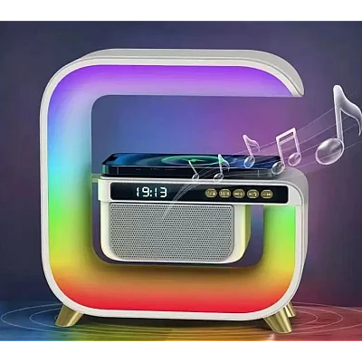 Boxa bluetooth LED cu incarcator wireless si ceas HM G3 Boxa bluetooth LED cu incarcator wireless si ceas HM G3