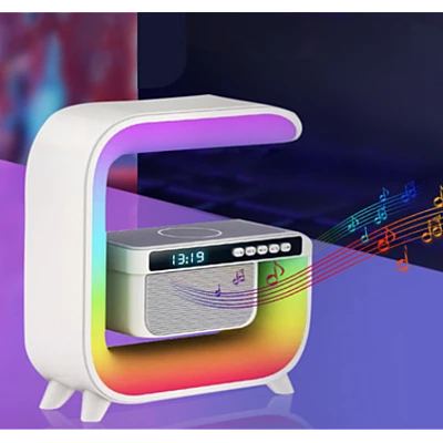 Boxa bluetooth LED cu incarcator wireless si ceas HM G3 Boxa bluetooth LED cu incarcator wireless si ceas HM G3