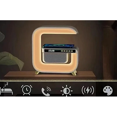 Boxa bluetooth LED cu incarcator wireless si ceas HM G3 Boxa bluetooth LED cu incarcator wireless si ceas HM G3