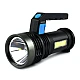 Lanterna de mana cu LED Q LED556 cu 1000 lumeni acumulator integrat lumina laterala COB negru Lanterna de mana cu LED Q LED556 cu 1000 lumeni acumulator integrat lumina laterala COB negru
