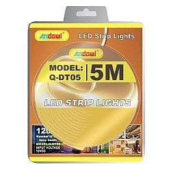 Banda Led neon flexibila 12V lumina ALB CALD 5 metri Q DT05