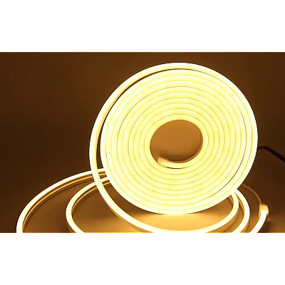 Banda Led neon flexibila 12V lumina ALB CALD 5 metri Q DT05 Banda Led neon flexibila 12V lumina ALB CALD 5 metri Q DT05