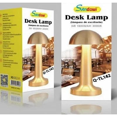 Lampa de birou portabila Gold ciupercuta Q TL142 Andowl Lampa de birou portabila Gold ciupercuta Q TL142 Andowl