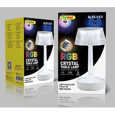 Lampa de masa decorativa cu LED RGB si telecomanda model Crystal Touch Q TL153 Lampa de masa decorativa cu LED RGB si telecomanda model Crystal Touch Q TL153