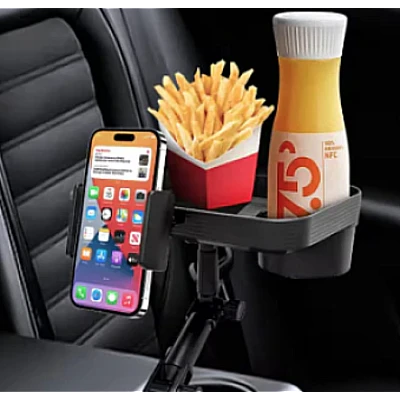 Organizator auto 3 in 1 multifunctional cu suport telefon suport pahar tavita Q CP9 rotire 360 grade Organizator auto 3 in 1 multifunctional cu suport telefon suport pahar tavita Q CP9 rotire 360 grade