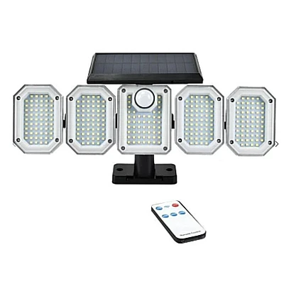 Lampa solara Andowl Q TY300 cu 5 casete 300 LED pentru exterior Lampa solara Andowl Q TY300 cu 5 casete 300 LED pentru exterior