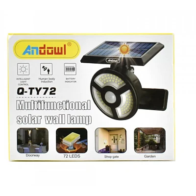 Lampa Solara 72 LED Senzor Miscare Andowl QTY72 Lampa Solara 72 LED Senzor Miscare Andowl QTY72