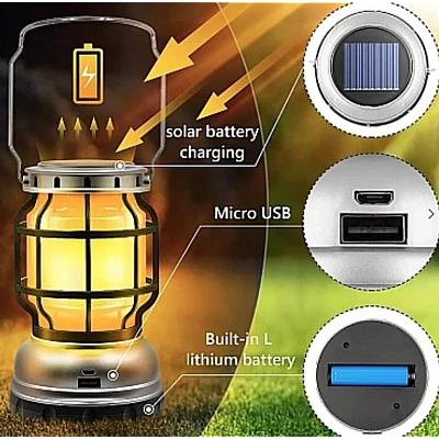 Felinar solar retro portabil Andowl Q LED1990 Felinar solar retro portabil Andowl Q LED1990