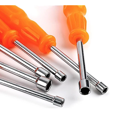 Set 7 surubelnite cu maner plastic si cap tubulara de la 5 la 11 mm Set 7 surubelnite cu maner plastic si cap tubulara de la 5 la 11 mm
