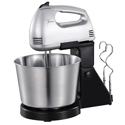 Mixer cu bol din inox putere 350 W 2L inox 7 trepte de Viteze Mixer cu bol din inox putere 350 W 2L inox 7 trepte de Viteze
