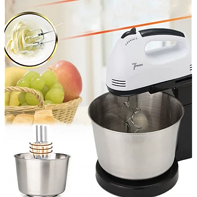 Mixer cu bol din inox putere 350 W 2L inox 7 trepte de Viteze Mixer cu bol din inox putere 350 W 2L inox 7 trepte de Viteze