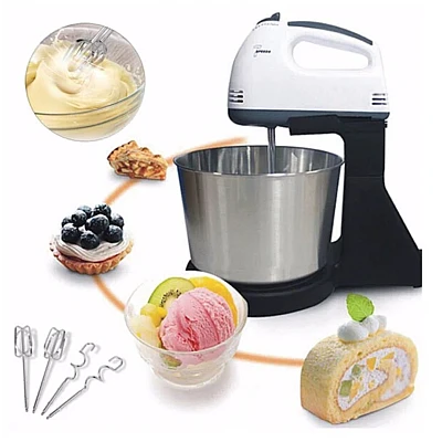 Mixer cu bol din inox putere 350 W 2L inox 7 trepte de Viteze Mixer cu bol din inox putere 350 W 2L inox 7 trepte de Viteze