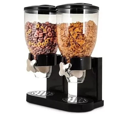 DIspenser Cereale Dublu 2 x 3.5L dimensiune 42x33 Cm DIspenser Cereale Dublu 2 x 3.5L dimensiune 42x33 Cm