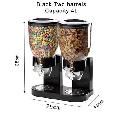 DIspenser Cereale Dublu 2 x 3.5L dimensiune 42x33 Cm DIspenser Cereale Dublu 2 x 3.5L dimensiune 42x33 Cm