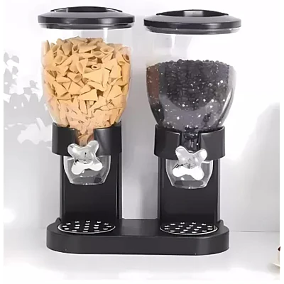 DIspenser Cereale Dublu 2 x 3.5L dimensiune 42x33 Cm DIspenser Cereale Dublu 2 x 3.5L dimensiune 42x33 Cm