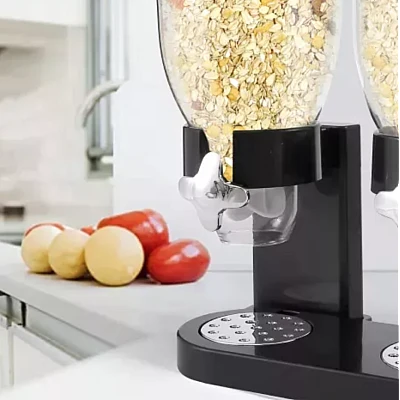 DIspenser Cereale Dublu 2 x 3.5L dimensiune 42x33 Cm DIspenser Cereale Dublu 2 x 3.5L dimensiune 42x33 Cm