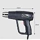 Pistol cu aer cald rezistent putere 2000 W temperatura 300 / 600 grade Negru Pistol cu aer cald rezistent putere 2000 W temperatura 300 / 600 grade Negru