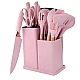 Set de 19 piese ustensile de bucatarie cu tocator si suport depozitare inclus ROZ Set de 19 piese ustensile de bucatarie cu tocator si suport depozitare inclus ROZ