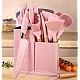 Set de 19 piese ustensile de bucatarie cu tocator si suport depozitare inclus ROZ Set de 19 piese ustensile de bucatarie cu tocator si suport depozitare inclus ROZ