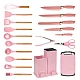 Set de 19 piese ustensile de bucatarie cu tocator si suport depozitare inclus ROZ Set de 19 piese ustensile de bucatarie cu tocator si suport depozitare inclus ROZ