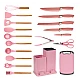 Set de 19 piese ustensile de bucatarie cu tocator si suport depozitare inclus ROZ Set de 19 piese ustensile de bucatarie cu tocator si suport depozitare inclus ROZ