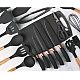 Set de 19 piese ustensile de bucatarie cu tocator si suport depozitare inclus NEGRE Set de 19 piese ustensile de bucatarie cu tocator si suport depozitare inclus NEGRE