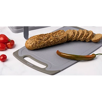 Set de 19 piese ustensile de bucatarie cu tocator si suport depozitare inclus GRI Set de 19 piese ustensile de bucatarie cu tocator si suport depozitare inclus GRI