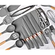 Set de 19 piese ustensile de bucatarie cu tocator si suport depozitare inclus GRI Set de 19 piese ustensile de bucatarie cu tocator si suport depozitare inclus GRI