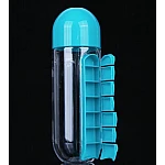 Sticla de apa cu organizator de pastile 600 ml Sticla de apa cu organizator de pastile 600 ml