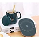 Set cadou cana ceramica baza incalzitor cu inductie incarcare USB suport cu incalzire smart VERDE Set cadou cana ceramica baza incalzitor cu inductie incarcare USB suport cu incalzire smart VERDE