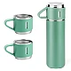 Set termos din inox cu 3 cesti 500ml sticla termoizolanta pentru bauturi fierbinti si reci VERDE Set termos din inox cu 3 cesti 500ml sticla termoizolanta pentru bauturi fierbinti si reci VERDE