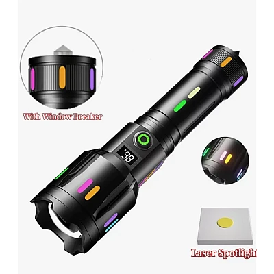 Lanterna tactica LED de mana profesionala X BALOG BL G61 TG cu afisaj electronic de mare putere aluminiu negru Lanterna tactica LED de mana profesionala X BALOG BL G61 TG cu afisaj electronic de mare putere aluminiu negru