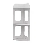 Raft de Colt pentru Birou 2 Etajere Compact 60x24x24cm Alb
