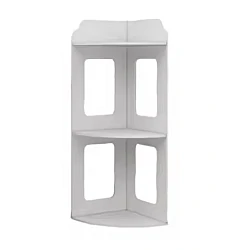 Raft de Colt pentru Birou 2 Etajere Compact 60x24x24cm Alb