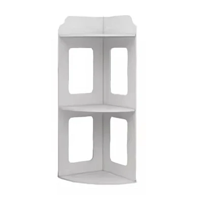 Raft de Colt pentru Birou 2 Etajere Compact 60x24x24cm Alb Raft de Colt pentru Birou 2 Etajere Compact 60x24x24cm Alb