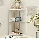 Raft de Colt pentru Birou 2 Etajere Compact 60x24x24cm Alb Raft de Colt pentru Birou 2 Etajere Compact 60x24x24cm Alb