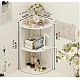 Raft de Colt pentru Birou 2 Etajere Compact 60x24x24cm Alb Raft de Colt pentru Birou 2 Etajere Compact 60x24x24cm Alb