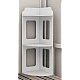 Raft de Colt pentru Birou 2 Etajere Compact 60x24x24cm Alb Raft de Colt pentru Birou 2 Etajere Compact 60x24x24cm Alb