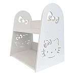 Etajera pentru biroul copilului Hello Kitty 2 compartimente 29x29x19cm Alb