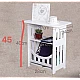 Noptiera alba decorativa din PVC 2 polite 45cm Noptiera alba decorativa din PVC 2 polite 45cm
