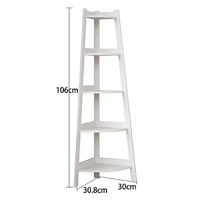 Raft de Colt din PVC cu 5 etajere pentru camera baie sau bucatarie 106x30x30cm Alb Raft de Colt din PVC cu 5 etajere pentru camera baie sau bucatarie 106x30x30cm Alb